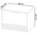 Ver imagem 3 de Gabinete com Cuba para Banheiro Bn3630x13 Amendoa Marmore Branco Tecno Mobili