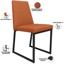Ver imagem 4 de Kit 08 Cadeiras Decorativas Estofada Para Sala de Jantar Dafne L02 Tecido Terracota - Lyam Decor Lya