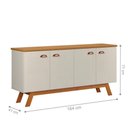 Ver imagem 3 de Buffet River 4 Portas MDF MDP 163cm Off White e Nature Casah