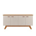 Ver imagem 2 de Buffet River 4 Portas MDF MDP 163cm Off White e Nature Casah