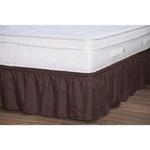 Saia Ajustável para Cama Box Queen Renata Tabaco - Enxovais Aquarela