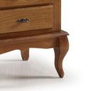Ver imagem 3 de Mesa de Cabeceira Clássica em Madeira Maciça 4 Gavetas Pés Luiz Xv 60404 Linz Móveis