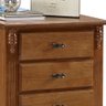 Mesa de Cabeceira Clássica em Madeira Maciça 4 Gavetas Pés Luiz Xv 60404 Linz Móveis - 2