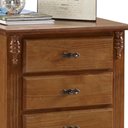 Ver imagem 2 de Mesa de Cabeceira Clássica em Madeira Maciça 4 Gavetas Pés Luiz Xv 60404 Linz Móveis