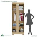 Ver imagem 5 de Guarda-Roupa Modulado Canto com Pé 1 Porta Fortaleza Cinza/Jequitibá/Granizo