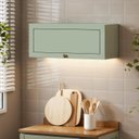 Ver imagem 1 de Armário Aéreo Basculante de 80 cm 1 Porta Americano Provençal Conecta Verde/Mint