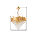 Ver imagem 7 de Luminária Pendente Lustre Luxuoso Dourado e Cristais Vana Sindora Inl106