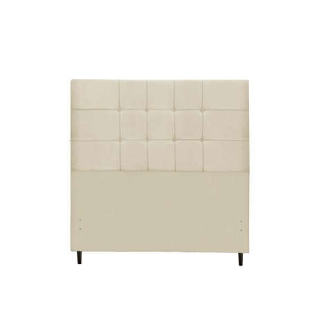 Cabeceira New Maveric  Estofada Com Botão de Tecido para Cama Box Casal Queen Size 164Cm New Foam -
