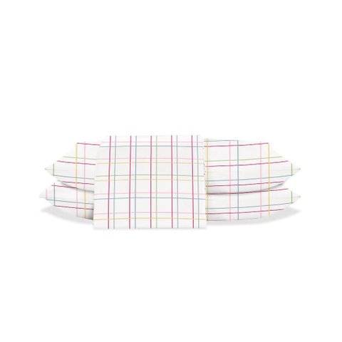 Jogo de Cama Casal 3 Peças Jolitex Ternille 300 Fios - Toque de Seda - Quadriculado