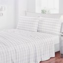 Ver imagem 2 de Jogo de Cama Casal 3 Peças Jolitex Ternille 300 Fios - Toque de Seda - Quadriculado