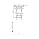 Ver imagem 2 de Valvula Click Gold Para Lavatorio Com Tampa Quadrada G7/8-1 WJ-X1014-C