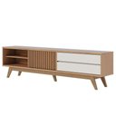 Ver imagem 2 de Rack Bancada Veneza com Mesa de Centro Jeri Freijó Off White Matte e Aparador Riviera Freijó -