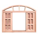 Ver imagem 1 de Janela de Madeira Veneziana de Correr em Arco Padrão Cedro Batentes de 14 Cm-1.00(l)x1.00(a)