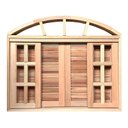 Ver imagem 3 de Janela de Madeira Veneziana de Correr em Arco Padrão Cedro Batentes de 14 Cm-1.00(l)x1.00(a)