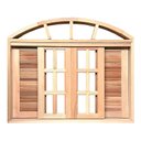 Ver imagem 4 de Janela de Madeira Veneziana de Correr em Arco Padrão Cedro Batentes de 14 Cm-1.00(l)x1.00(a)