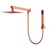 Ducha Chuveiro Slim 20x20 Quadrado com Desviador Rose Gold Aquecedor Gás Solar Wj-kts-20-q-rg - 1