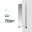 Ver imagem 6 de Armário Utilitário Multiuso 2 Portas Espelho Branco