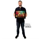 Ver imagem 2 de Quadro Decorativo Floral Luxo Harmonia Das Flores em Moldura Caixa Tacolado Moldura Caixa 3cm Branca