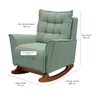 Poltrona Amamentação de Balanço Helena + Puff Boucle Quarto - Verde - 7