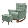 Poltrona Amamentação de Balanço Helena + Puff Boucle Quarto - Verde - 1