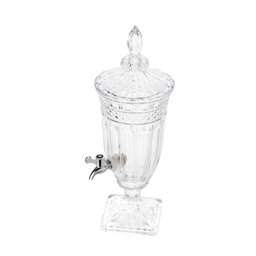 Dispenser Suqueira de Cristal C/pé e Tampa Brandon Transparente 2 Litros Wolff - 2