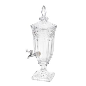 Dispenser Suqueira de Cristal C/pé e Tampa Brandon Transparente 2 Litros Wolff