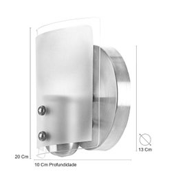 Kit 3 Arandelas Luminária De Vidro Espetaculosa - 5