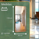 Ver imagem 2 de Espelho Retangular Grande 110x50cm Moldura De Alumínio Bronze Suporte P/ Parede  Decoração Quarto