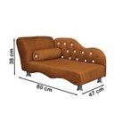 Ver imagem 3 de Cama Caminha Diva Pet Veludo Strass Terracota Dvinn