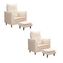 Ver imagem 1 de Kit 02 Poltronas Maria para Amamentação e Descanso com Puff Confortável Suede Bege Mabe Magazine