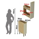 Ver imagem 3 de Balcão Porta Temperos 20cm 2 Andares Nanda Nature e Arenas