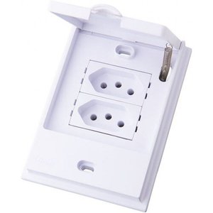 CONJUNTO TOMADA DUPLA 10A - BLUX B.L'ACQUA - BBA10843-1BR