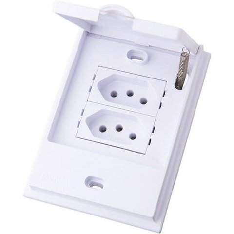 Conjunto Tomada Dupla 1 10A + 1 20A - Blux B.L'Acqua - Bba10844-8Brd