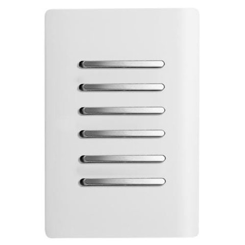 CONJUNTO SEXTUPLO PARALELO 4X2 - NOVARA BRANCO BRILHANTE CROMADO - DNV1200/176BRCR