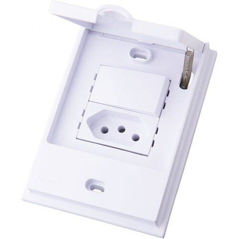 CONJUNTO TECLA SIMPLES + TOMADA 10A - BLUX B.L'ACQUA - BBA10852-9BR