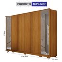 Ver imagem 4 de Guarda Roupa Casal Ares 6 Portas com Espelho Cinamomo com Cômoda Rubi 4 Gavetas Cinamomo Off-white –