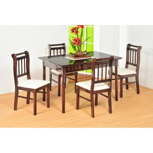 Conjunto de Mesa Madeira NR 1,20m com 4 Cadeiras Nair Imbuia