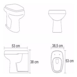 Assento Sanitário Poliéster Monte Carlo Branco para Deca - 3