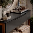 Ver imagem 4 de Aparador Buffet Sala Flow Eros 2 Portas com Pés de Madeira com Freijó - Rede Móveis