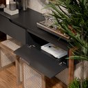 Ver imagem 5 de Aparador Buffet Sala Flow Eros 2 Portas com Pés de Madeira com Freijó - Rede Móveis