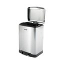 Ver imagem 4 de Lixeira Retangular Inox Cinza 12 Litros Vonder