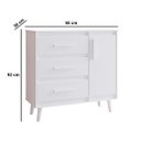 Ver imagem 2 de Cômoda Sapateira Pé Palito 1 Porta 3 Gavetas Lima Branco