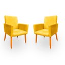 Ver imagem 1 de Kit 2 Poltronas Cadeira para Sala Confortável e Minimalista em Suede