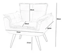 Ver imagem 2 de Kit 2 Poltronas Chesterfield Luxo Opala Sala/Recepção/Escritório Azul Marinho