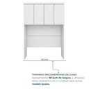 Ver imagem 6 de Guarda-Roupa Modulado Casal 2 Mesas de Cabeceira 9 Portas 3 Gavetas MDF Cairo Branco/Neve