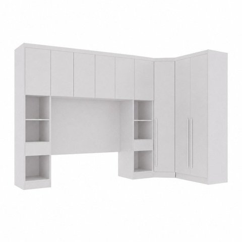Guarda-Roupa Modulado Casal 2 Mesas de Cabeceira 9 Portas 3 Gavetas 100% MDF Cairo