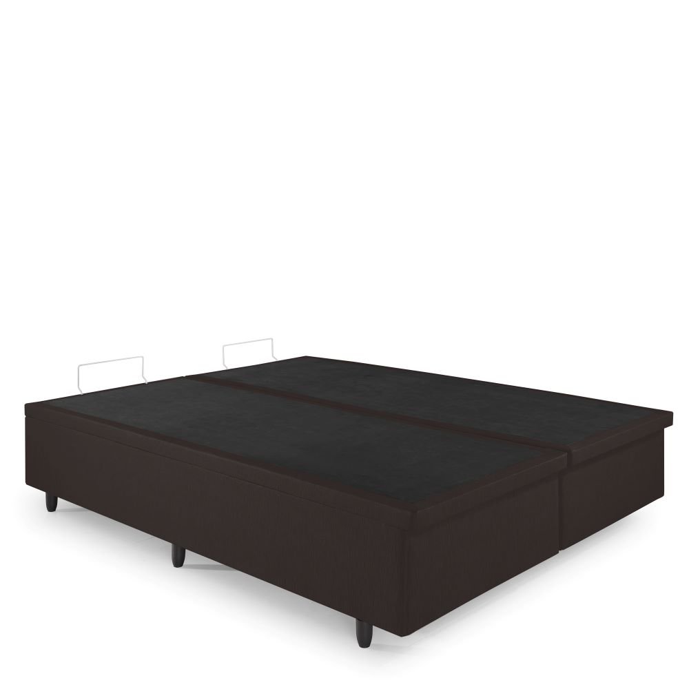 Cama Box com Baú King 193x203 com Pistão a Gás Courino Linho - 8