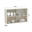 Ver imagem 3 de Armario Basculante Misto 120cm 2 Porta Lis Legno Crema