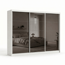 Ver imagem 4 de Guarda-Roupa Grande Casal 3 Portas de Correr com 3 Espelhos e 6 Gavetas Lucky Branco