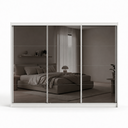 Ver imagem 1 de Guarda-Roupa Grande Casal 3 Portas de Correr com 3 Espelhos e 6 Gavetas Lucky Branco